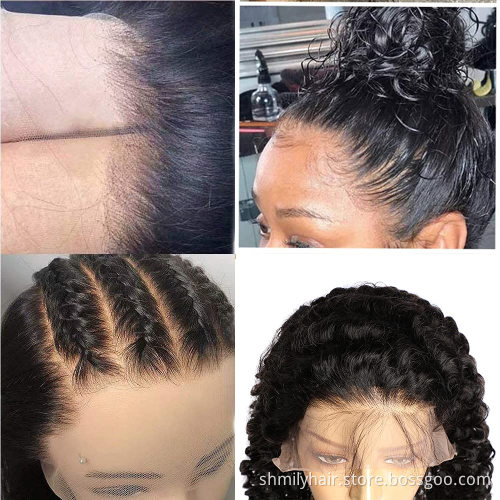 Shmily Brazilian Lace Front Wigs Kinky Curly Full Lace Human Hair Wig For Black Women Glueless Cuticle Aligned Lace Frontal Wigs